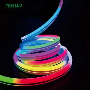 Không thấm nước bên phát ra 5V kỹ thuật số Neon ống đèn linh hoạt địa chỉ RGB neon ánh sáng dây thừng