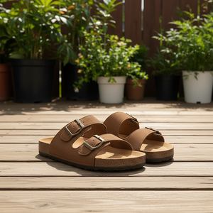 Nuovi <span class=keywords><strong>Sandali</strong></span> Estivi Traspiranti in PVC con Fibbia, Ciabatte Casual da Spiaggia con Plateau per Uomo e Donna, Mezze Ciabatte con Suola Spessa - Product Image 3