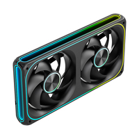 Ventilateur de boîtier PC AntarcChill 120 240 à lame frontale ARGB 12 cm en plastique, ventilateur de refroidissement de châssis d'ordinateur à roulement liquide 4 broches OEM