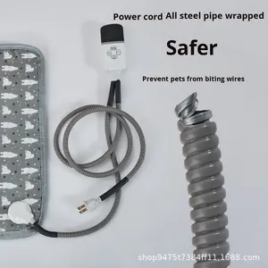 Alas Tidur Hewan Peliharaan PVC Anti Air dengan Pemanas Listrik Standar EU/US/Jepang 110V Standar Australia untuk Kucing dan Anjing - Product Image 4