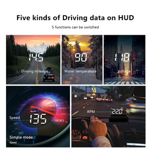 C100 จอแสดงผลบนกระจกหน้ารถ HUD ระบบเตือนความเร็วเกินกำหนด พร้อมมาตรวัดความเร็วอิเล็กทรอนิกส์อัตโนมัติ - Product Image 3