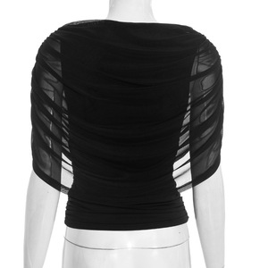 Camiseta de mujer nueva con cuello tipo bufanda, sin mangas, ajustada, informal - Product Image 3