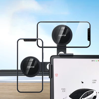 Braket Ekstensi Logam, Pemasangan di Samping Layar Laptop Tesla Model 3/Y/X/S Dudukan Ponsel Magnetik di Mobil