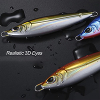 Leurre métallique de pêche en eau salée 4 couleurs 7,4 cm 40g, leurre dur artificiel, jigs métalliques de bord de mer à action coulante pour le maquereau
