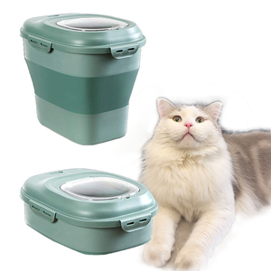 Collapsible Large Pet Food Storage Bin Airtight Dogs Cats Food Storage Container Rice Storage Container Dog Treat Container