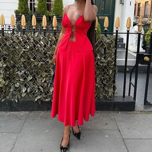 <b>Sexy</b> Strappy Halter Top High Waisted Half Skirt Women's 2 Piece <b>Set</b> Fashion - Product Image 4