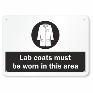 Avertissement - Les blouses de laboratoire doivent être portées dans cette zone - Product Image 2