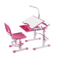 Ensemble table et chaise d'étude réglable en hauteur pour enfants, design économique