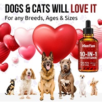 OEM ODM Gouttes liquides de glucosamine naturelle 10-en-1, complément multivitaminé pour chiens et chats, faible MOQ, soins de santé pour animaux de compagnie