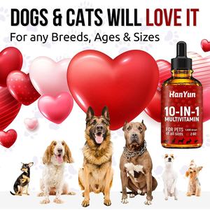 OEM ODM 10-en-1 Glucosamina Natural Gotas Líquidas Suplemento Multivitamínico para Perros y Gatos Bajo MOQ Cuidado DE LA Salud DE LAS Mascotas - Product Image 6