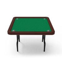 Table de poker carrée YH 4 joueurs Tables pliantes en feutre avec porte-gobelets