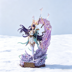 Statue de Héroïne de Jeu Premium, Figurine de Collection en Résine avec Base à Effets, Ornement Décoratif Cadeau pour les Fans - Product Image 2