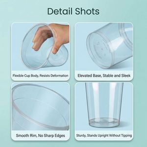 Disposable PP Milk Tea <b>Cup</b> 119mm Caliber Injection-Molded 1000ml <b>Large</b> Capacity Takeout Lid with Six-color Custom Logo - Product Image 2