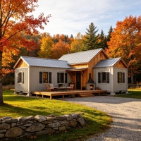 Maison préfabriquée modulaire en conteneur maritime, cabane portable pour retraite en forêt, glamping, complexe hôtelier
