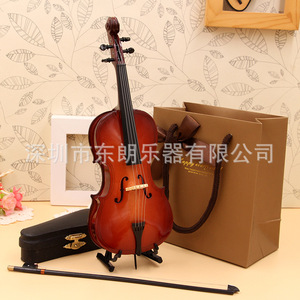 <span class=keywords><strong>Mini</strong></span>-cello décoratif fourni par le fabricant, étui inclus, vente en gros, cadeaux de Noël, instruments de musique pour enfants - Product Image 3