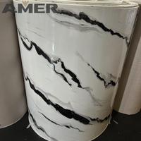 Amer Factory Vente en gros Feuille de marbre Décoration intérieure Papier peint auto-adhésif pour chambre Protection murale Décoratif