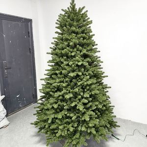 Grand arbre de Noël artificiel de 225 cm (7,5 pieds) bicolore en PE et PVC 3D, nouveau matériau, avec support rotatif - Product Image 4