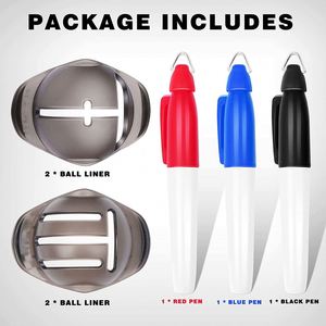 Waterproof Plastic Liner Permanent Marker Pen With <b>Keychain</b> Quick Dry Ink <b>Custom</b> Logo for Golf Ball Lining - Product Image 3