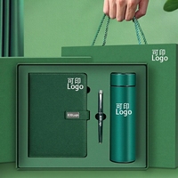 Artículos de Regalo Promocionales de Lujo al por Mayor, Juego de Regalo de Cuaderno A5 y Bolígrafo con Logotipo Personalizado, Juego de Regalo de Cuaderno Empresarial y Taza Térmica
