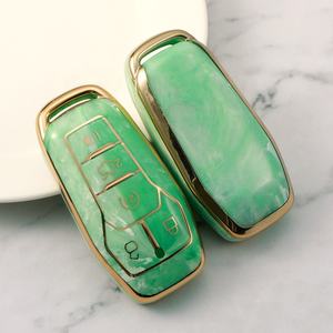 Jade TPU voiture clé étui couverture protecteur Fob adapté pour Ford Fusion Mustang F150 Edge Explorer <span class=keywords><strong>Lincoln</strong></span> MKZ 5 boutons porte-clés de voiture - Product Image 4