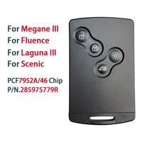 Clé de Voiture Carte Intelligente Sans Clé 285975779R pour Renault Megane III Fluence Laguna III Scenic Latitude 2009-2015 433MHz PCF7952A