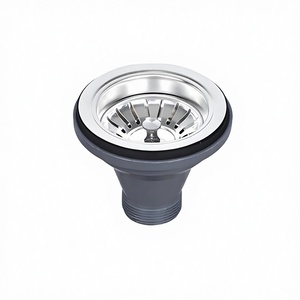 Moderno Filtro per Scarico in Acciaio Inox Diametro 3-1/2 Pollici, Superficie Spazzolata per Lavelli da <span class=keywords><strong>Cucina</strong></span>, Facile da Pulire, per Casa e Hotel - Product Image 1