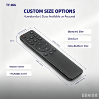 Control Remoto Universal KEYUAN TY-16J Anti-Golpes con Batería AAA, 4 Botones y Alcance de 20m para TV