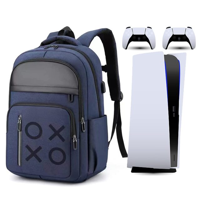 Convenient Nylon Travel Backpack Storage Bag for PS5 Console Games Special Purpose Carrying case for Storing Your Gaming Gear