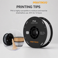 Filament 3D PRINTROO PVA, filament de support soluble dans l'eau amélioré pour PLA/PETG/TPU/Nylon, compatible avec la plupart des imprimantes FDM