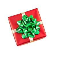 Assortiment de couleurs mini artisanat arcs emballage cadeau de Noël PP lustre métallique confettis étoiles arcs