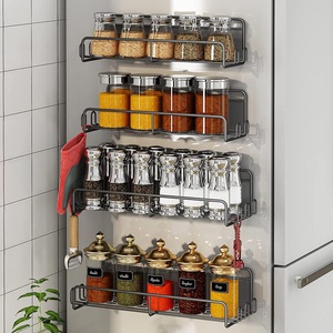 Organisateur de cuisine mural magnétique pour <span class=keywords><strong>épice</strong></span>s, étagère latérale de réfrigérateur, étagère de rangement - Product Image 1