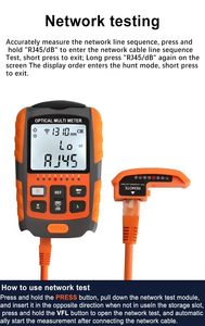 Mini xử lý multimeters-70 ~ + 6dBm-50 ~ + 26dbm 15mW FN26-OPM trực quan lỗi định vị OPM với VFL RJ45 Mini quang đa mét - Product Image 5