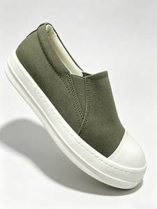 Lazy Style Slip On Shoes Breathable Canvas All Match Rubber Sole Casual <b>Flats</b> - Product Image 1