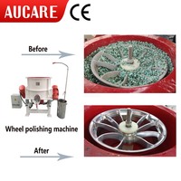Machine de meulage et de polissage vibrante pour jantes en alliage d'aluminium, haute efficacité et 380V pour usine de jantes