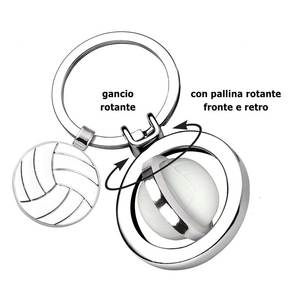 Portachiavi Personalizzato con Logo per Pallavolo, in PVC Morbido e Metallo, per Uso Aziendale - Product Image 2