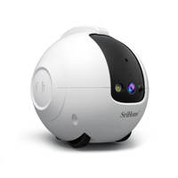 4MP Intelligente Haustier-Roboter-Kamera mit Laser-Neckerei, Leckerli-Spender, Umweltfreundliches Home-Security-KI-Tracking-System aus Kunststoff für Katzenpflege im Cartoon-Design