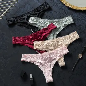 5pcs Bow Tie Ribbed Briefs, Comfy & Cute Stretchy Intimates Panties,  Women's Lingerie & Underwear