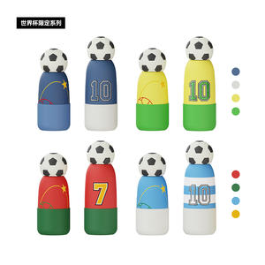 Bouteille d'eau de football de haute qualité pour enfants, motif animal de dessin animé mignon, tasse d'extérieur pour enfants avec base antidérapante en silicone - Product Image 3