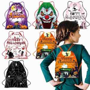 2023 Halloween Gift Candy Storage Bag Promotional Cartoon Waterproof Polyester <b>Drawstring</b> <b>Backpack</b> - Product Image 1