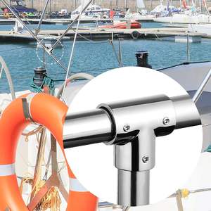 ข้อต่อท่อราวกันตกสแตนเลส 316 แบบสามทางตรง รุ่น Marine 90 สำหรับหลังคาบังแดด - Product Image 1
