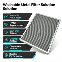 Filter Udara Aluminium yang Dapat Dicuci G3 Furnace HVAC Rumah A/C Filter Udara Furnace yang Dapat Dicuci 20x25x2 MERV5 Filter Elektrostatik Aluminium
