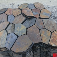 Dalles de pavage en ardoise rouillée craquelée, pierres de pavage en pierre naturelle, panneaux de revêtement, pavés écologiques pour l'extérieur