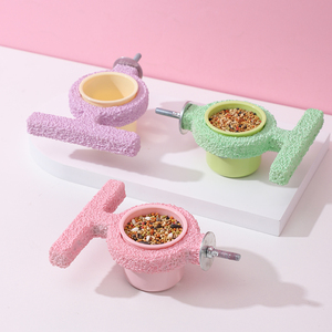 ภาชนะใส่อาหารนกแก้ว/แท่งสำหรับกัดแทะและลับเล็บสำหรับ<span class=keywords><strong>นก</strong></span>บัดจี <span class=keywords><strong>นก</strong></span>ค็อกคาเทล ภาชนะใส่อาหารนกเปลือกหอย/ภาชนะให้อาหารนก - Product Image 2