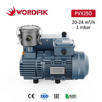 Pompa Vakum Rotary Vane Bersegel Oli Wordfik Medical Freeze Dryer PVX25D 1mbar Vakum Dalam 0.75kW Hemat Energi Senyap