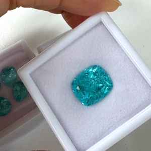 DS <b>Gems</b> Lab Grown 14x12mm Cushion Cut Paraiba <b>Stone</b> - Product Image 1
