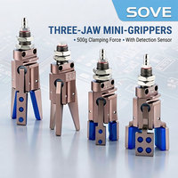 Pince de moulage robotisée à 3 mâchoires avec capteur, pince cylindrique pour moulage par injection, mini-fixation pneumatique ERG3