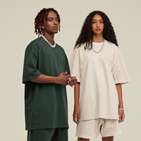 Ensemble décontracté 2 pièces en coton épais de haute qualité, sur mesure, unisexe, t-shirt et short, faible MOQ, vente en gros