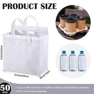 Bolsa de Entrega de Alimentos Personalizada, Desechable, de Papel de Aluminio con Aislamiento Térmico, para Entrega de Comida Caliente y Fría, Bebidas - Product Image 2