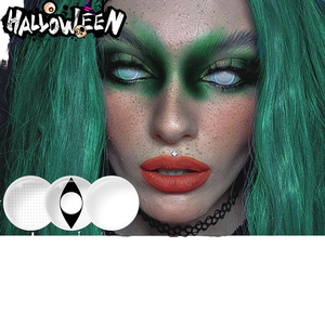Lentilles de contact fantaisie blanches effrayantes pour <span class=keywords><strong>déguisement</strong></span> d'Halloween, 40 % d'eau - Product Image 1