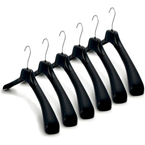 Cintres en plastique antidérapants personnalisés avec logo, noirs et blancs, pour jupes, robes de mariée, vestes, costumes pour hommes, manteaux, maillots de bain et chemises - Product Image 4